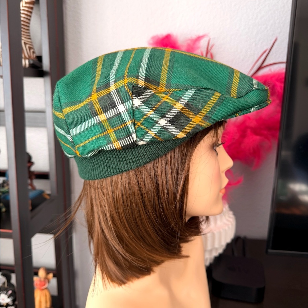 House of Edgar Scottish Green Plaid Cap - Picture 4 of 8